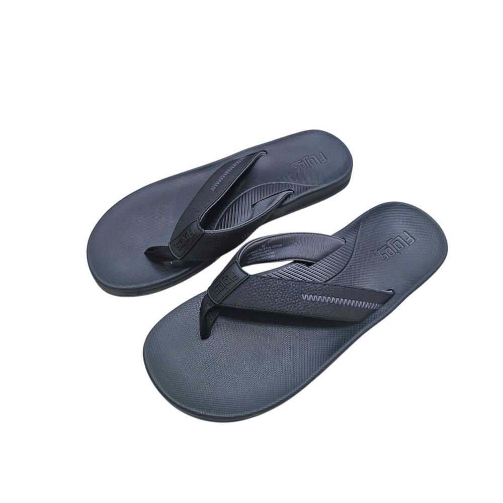 New Flojos Black Men's Flip Flops 12